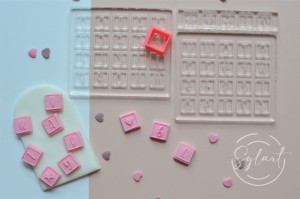 Alfabet do masy cukrowej klocki stempel