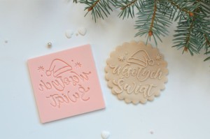 STEMPEL WESOŁYCH ŚWIĄT Z CZAPKĄ MIKOŁAJA
