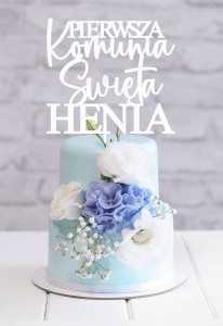 Topper pierwsza komunia święta + dowolne imię 