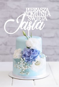 TOPPER PIERWSZA KOMUNIA ŚWIĘTA CZCIONKA 12