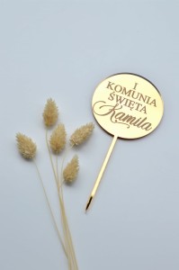 TOPPER IKOMUNIA ŚWIĘTA GRAWEROWANY ELEGANCKI