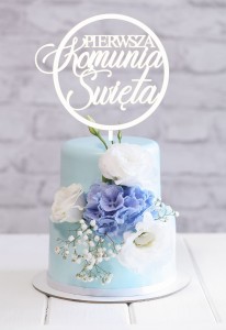 TOPPER PIERWSZA KOMUNIA ŚWIĘTA W OBRĘCZY