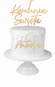 TOPPER I KOMUNIA ŚWIĘTA Z IMIENIEM ZESTAW