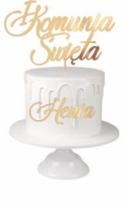 TOPPER I KOMUNIA ŚWIĘTA Z IMIENIEM ZESTAW