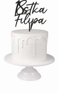 TOPPER URODZINY IMIĘ Z LICZBĄ 