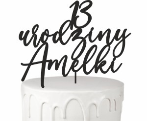 TOPPER URODZINY IMIĘ Z LICZBĄ CZCIONKA 3