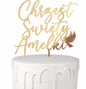 TOPPER CHRZEST ŚWIĘTY Z IMIENIEM CZCIONKA 3