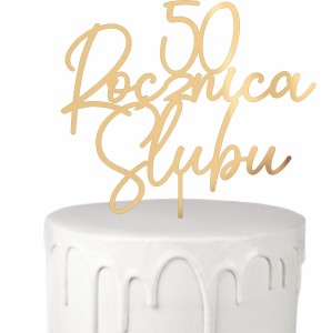 TOPPER ROCZNICA ŚLUBU CZCIONKA 12