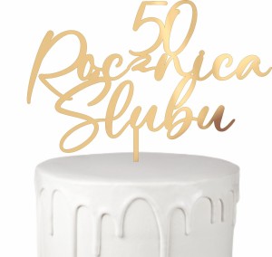 TOPPER ROCZNICA ŚLUBU CZCIONKA 14
