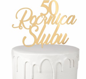 TOPPER ROCZNICA ŚLUBU CZCIONKA 16