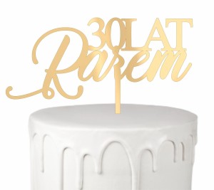TOPPER ROCZNICA ŚLUBU CZCIONKA 18