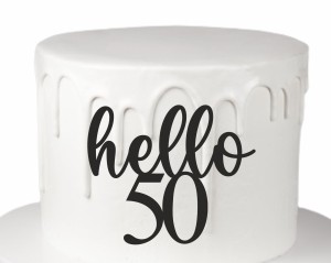 DEKOR HELLO + DOWOLNA CYFRA LICZBA 2