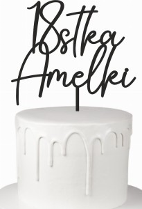TOPPER URODZINY + DOWOLNA LICZBA IMIĘ