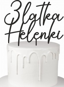 TOPPER URODZINOWY + DOWOLNE IMIĘ CYFRA LICZBA