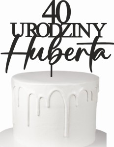 Topper urodziny + dowolna liczba imię 