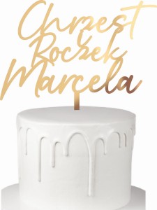 Topper Chrzest i Roczek + dowolne imię