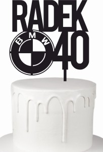 Topper logo BMW + dowolne imię wiek liczba