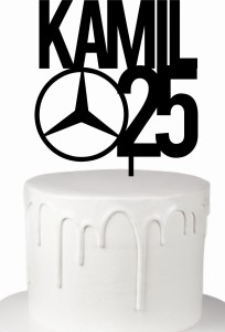 Topper logo mercedes + dowolne imię liczba