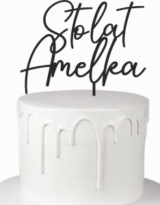 Topper Sto Lat + dowolne imię