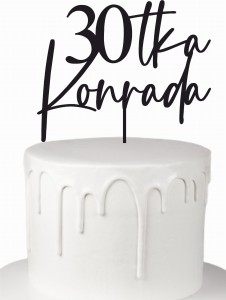 Topper dowolna liczba + imię 30stka 