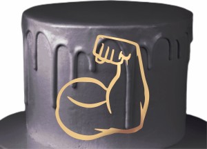 Dekor na bok tortu biceps strongman siłownia