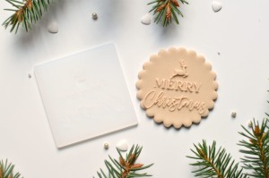 Stempel Merry Christmas z reniferem