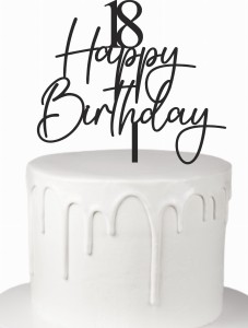 Topper Happy Birthday + dowolna liczba 