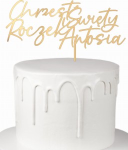 Topper Chrzest Święty i Roczek + dowolne imię
