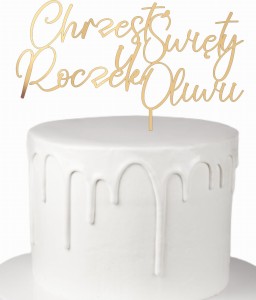 Topper Chrzest Święty i Roczek + dowolne imię