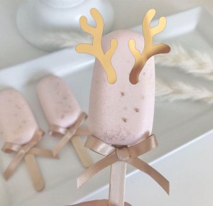 Zestaw mini dekorów rogi renifera do popsicle