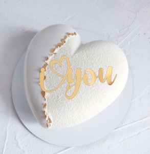 Dekor na monoporcję zestaw dekorów I love you