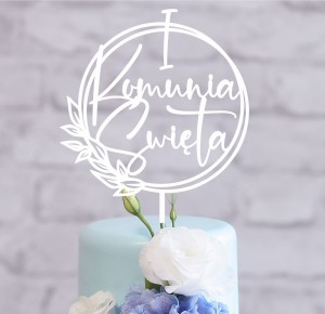Topper I Komunia Święta w obręczy
