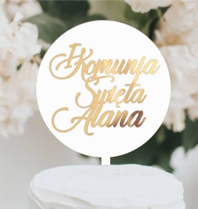 Topper I Komunia Święta + dowolne imię