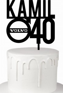 Topper logo Volvo + dowolne imię wiek 