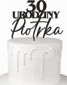 Topper urodziny + dowolna liczba imię