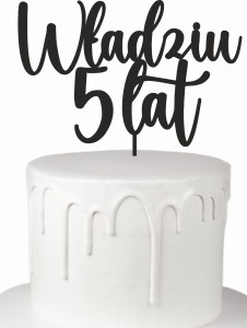 Topper urodzinowy dowolne imię wiek liczba