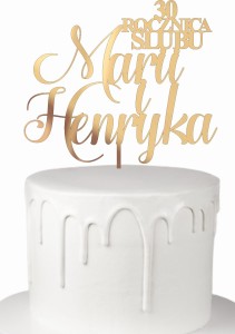 Topper Rocznica Ślubu z imionami + dowolna liczba