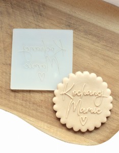 Stempel do masy cukrowej Kochanej Mamie z serduszkiem
