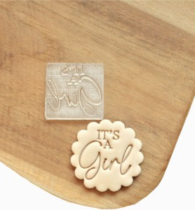 Stempel do masy cukrowej grawerowany It's a girl 