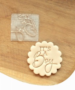 Stempel do masy cukrowej grawerowany It's a boy