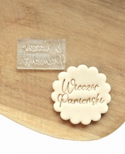 Stempel do masy cukrowej grawerowany Wieczór Panieński