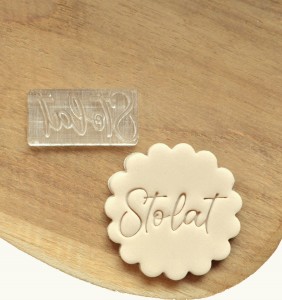 Stempel do masy cukrowej grawerowany Sto lat