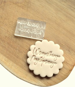 Stempel do masy cukrowej grawerowany Wszystkiego Najlepszego