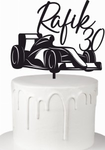 Topper dekoracja bolid gokart F1 + dowolne imię liczba wyścigi