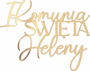 Dekor na bok tortu Pierwsza Komunia Święta + dowolne imię