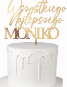 Topper Wszystkiego Najlepszego + dowolne imię