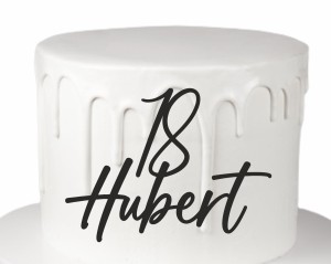 Dekor na bok tortu dowolne imię + wiek liczba 18stka