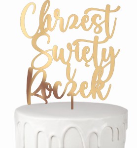 Topper na tort Chrzest Święty i Roczek