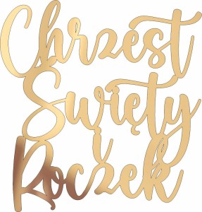 Dekor na tort Chrzest Święty i Roczek