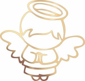 Dekor linearny anioł aniołek Chrzest Święty